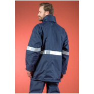 Parka multirisques ATEX intempéries - Réf. 045*MRPHV - Bandes rétroréfléchissantes ignifuges - Capuche enroulée_2