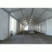 Tente de stockage fermée standard - structure fixe en aluminium - couverture unie - ancrage au sol avec platine - dimensions 15 x 8 x 2.30 m_2