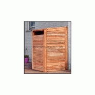 Abri cache-poubelle simple en bois dur 29.1004 - l75 x P75 x H135 cm - convient aux conteneurs jusqu'à l60 x p60 x h106 cm_2