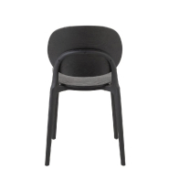 Chaise de cuisine SHINY - Vernis noir - Polypropylène robuste et légère_2