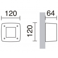 Éclairage mural en saillie - Applique DEVON IP66 LED T2 - GX53 3W 3000K Noir - Réf 5130_2