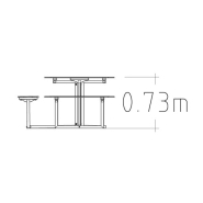 Table de pique-nique Skagen HPL - 8101362 - Hags - Gris/Galvanisé - Free Standing_2