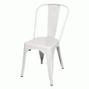 Chaises en acier blanc Bistro - Lot de 4 - GL332 | Bolero_2