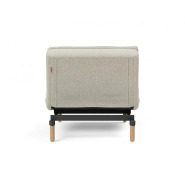 Fauteuil design Dublexo Stem convertible - Lit 90x115 cm - Pieds obus en chêne naturel - Tissu Mixed Dance Natural_2