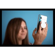 Support antibactérien pour téléphone portable - plastique rond avec base auto-adhésive - conforme ISO 22196_2