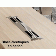 Grande table de réunion rectangulaire TAK - Mobel Linea. - Oui, Blanc, 300_2