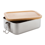 Boîte à lunch en acier inoxydable - couvercle bambou - 750 ml - fermeture sécurisée_2