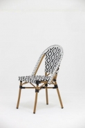 Chaise de terrasse odeon - tressage noir et blanc_2