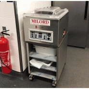 Chariot inox à roulettes - 1 étagère et 2 compartiments - Pour machine sous vide et accessoires_2