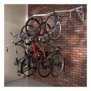 MOTTEZ - Range-vélos mural pour 6 vélos - Acier zingué avec crochets gainés - B138C_2