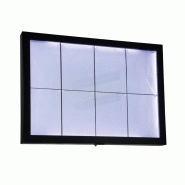 Porte-menu mural à LED blanches en acier noir 8xA4 | Securit - CU934_2