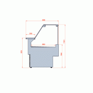 Vitrine réfrigérée traditionnelle service arrière ALTA - avec réserve, éclairage LED et kit fermeture arrière_2