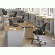 Bureau d'angle compact pied panneau avec caisson porteur So Vigo_2