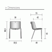 Chaise polyvalente Mork - Mobel Linea. - Blanc_2
