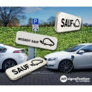 Panonceau de stationnement M6i - Sauf véhicules électriques - Haute durabilité - Made in France_2