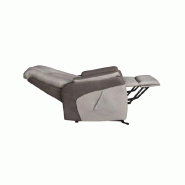 Fauteuil relax releveur Nersac bi-moteur - microfibre mastic/brun taupé - ergonomique et confortable_2