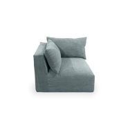 Chauffeuse d'angle Cyclade 100 x 100 cm - Home Spirit - Modulable et déhoussable avec mousse mémoire de forme_2