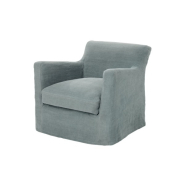 Fauteuil Bandol 75 cm - Home Spirit - Déhoussable en lin froissé pour un style campagne chic_2