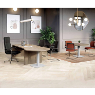 Fauteuil de direction design ROMA - cuir noir, lignes épurées, finitions soignées, mécanisme réglable_2