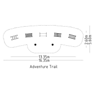 Parcours d'aventure UniMini - 8055439 - Hags - Structure pour aire de jeux avec poteaux acier et scellement béton_2