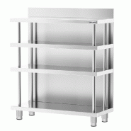 Table de travail de bar inox - 1000 x 600 mm - Étagère basse_2