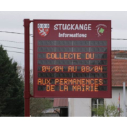 Panneau d'affichage lumineux d'information multi-lignes pour les communes: lieux publics, mairies... - Radars pédagogiques Série AFFMUM_2
