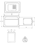 Coffre-fort ignifugé 1h00 Vauban - 2 pênes - 300x420x350 - Alarme intégrée - Code utilisateur 6 à 8 chiffres - Marque Thirard_2