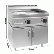 Plaque de cuisson électrique - 7,1 kW - Lisse et rainurée - avec sous-structure à 2 portes  - Mario 700 |GGM -EBGK800-E-UBK800-E_2