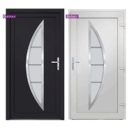Vidaxl porte d'entrée anthracite 108x208 cm pvc 3187884_2
