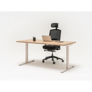 Bureau opératif simple et fonctionnel - OGI T - design élégant et personnalisable avec plateau mélaminé et système de gestion des câbles_2