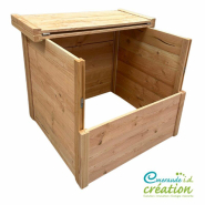 Composteur Ecobois droit collectif - 300L à 1000L - Résineux ou Douglas_2