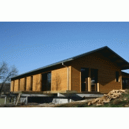 Maison à ossature en bois plain-pied clara / toit double pente
