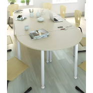 Table polyvalente demi-ronde hauteur fixe ou réglable en hauteur So Granada_2