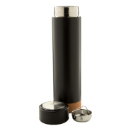 Thermos double paroi en inox - infuseur à thé - dessous en liège - 450 ml_2