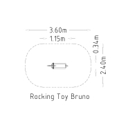 Jeu sur ressort à bascule Bruno - 1 place pour aires de jeux - Réf 8049584 - Hags - Gris avec fondation à enterrer_2