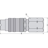 Séries 171 - Coupleur acétylène CEJN en laiton/aluminium avec joints EPDM et sécurité anti déconnexion_2