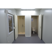 Bungalow sanitaire en container modulable et isolé de 20 pieds - 6x2,5m, 15m² - Eurobox_2