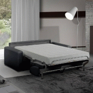 Canapé convertible MASTER - Couchage 140x197 cm - Matelas 18 cm - Sommier à lattes RENATONISI - Polyuréthane noir_2