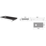 LWD500 - Banc connecté - MMCité 1 a.S. - Hauteur 430 mm - Banquette de parc en bois massif avec pieds en acier_2