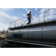 Rail de sécurité - Protection contre les chutes de hauteur - Aluminium anodisé avec chariot inox EN795 classe D_2