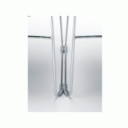 Chaise d'accueil Oda - assise en polypropylène, dossier en résille, piètement acier chromé - modèle empilable et accrochable_2