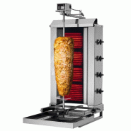 Grill Döner kebab électrique 4 brûleurs max 60 kg mobile - moteur en haut_2