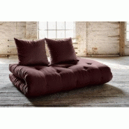 Canapé lit futon Shin Sano Brown en pin massif - Couchage 140x200 cm - Design japonais et matelas confortable_2