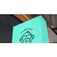 Enseigne drapeau lumineux en plexiglas - personnalisable, éclairage LED extérieur_2