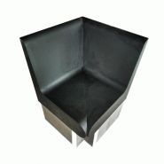 Banc angle arrondi 600 x 586 x 870 mm avec dossier XPS prêt à carreler - Hammam et salle de bain Valstorm_2