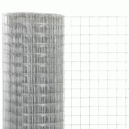 Vidaxl grillage pour volière acier galvanisé 10x1,5 m argenté 143613_2