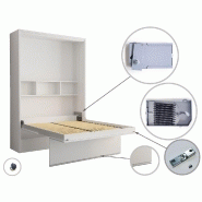 Armoire lit FALCON - Couchage 160x200 cm - Profondeur 50 cm - Ouverture assistée - Structure mélaminée_2