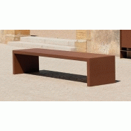 Banc public en métal moderne - Cyria Banquette Eudald I - Acier corten_2