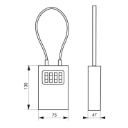 Boîte à clé avec câble à combinaison - Alliage moulé - Joint d'étanchéité - THIRARD - Réf. 00071019_2