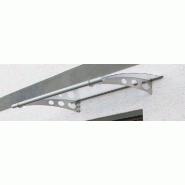 Marquise en aluminium/polycarbonate jupiter 150,5 x 91,5 x 17,5 cm - blanc